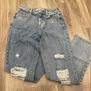 Pacsun Ripped Wide Leg Jeans